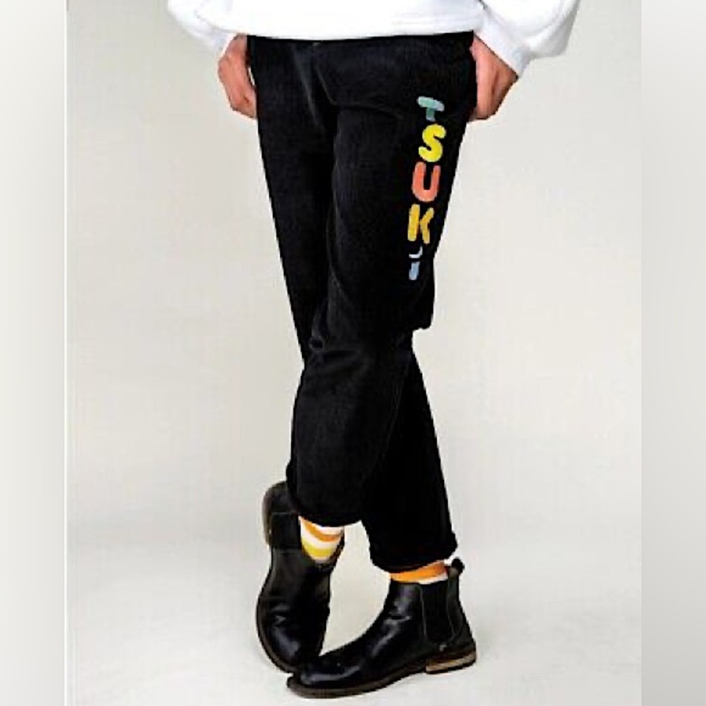 Tsuki Mischief Corduroy Trouser Spellout Leg Pants